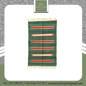 Calidad Premium 100% algodón trenzado a mano tejido plano sala de estar alfombra patrón abstracto Jacquard hecho a máquina en venta - Product Image 4