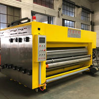 Machine semi-automatique de fabrication de boîtes en carton 4 couleurs pour imprimante, rainureuse, découpeuse, plieuse-colleuse en ligne, nouvelle pour pizza, fruits, boissons