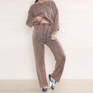 Vêtements de grande taille à la mode Survêtements délavés à l'acide Survêtements délavés à l'acide pour femmes de qualité supérieure - Product Image 5