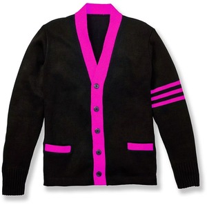 Cardigan en tricot à col en V confortable au design personnalisé, pour les sororités, les fraternités, les universités, les collèges, automne, laine/acrylique, évasé - Product Image 3