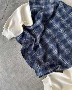 Custom Men's Casual Streetwear Waffle Double Layer Long Sleeve Plaid Vintage <b>Flannel</b> <b>Shirt</b> Baggy <b>Oversized</b> Anti-Wrinkle Print - Product Image 6