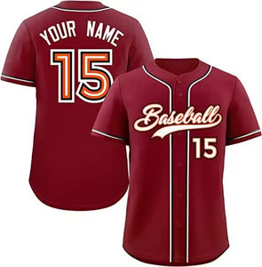 Vente en gros de vêtements de baseball et softball personnalisés pour hommes nouveau design d'uniformes d'équipe ensemble de logo personnalisé style respirant 100% coton/polyester - Product Image 2