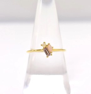 Nuevo anillo de amatista de ópalo Rosa Natural S925 chapado en oro de 14 quilates, rubí personalizable para fiestas, precio de fábrica personalizable - Product Image 1