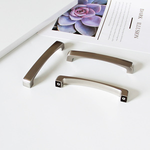 Modern Sleek Arched Zinc Alloy Cabinet Handle for Kitchen Wardrobe Drawer <b>Closet</b> Furniture <b>Accessories</b> for Bedroom Bathroom Use - Product Image 5