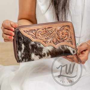 LW 2024 Genuine Leather Women's Fashion Clutch Casual Patchwork <b>Wristlet</b> Handbag for Day & Evening for Summer & Winter - Product Image 3