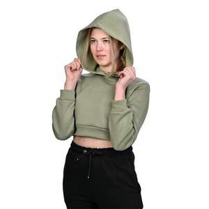 Sudadera Corta con Capucha a Precio Económico y MOQ Bajo, 100% Algodón Poliéster, con Cuello Integrado, Sudadera Corta con Capucha para Mujer en Diferentes Tallas - Product Image 5