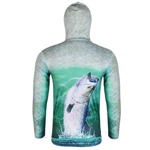 เสื้อฮู้ดตกปลาผู้ชาย ลดราคาพิเศษ ผ้าโพลีเอสเตอร์ 100% แห้งเร็ว ระบายอากาศดี กันน้ำ ไซส์ใหญ่พิเศษสำหรับผู้ใหญ่ - Product Image 6