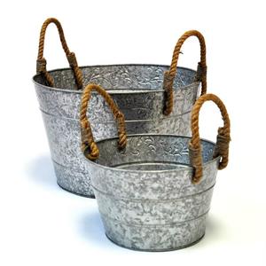 Maceta personalizable galvanizada de hierro de estilo europeo respetuosa con el medio ambiente de lujo única, cadena colgante, maceta de flores, apartamentos de jardín para el hogar - Product Image 6