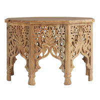 Table basse en bois sculpté artisanal, design moderne, pour salon, meubles de maison, assemblage facile