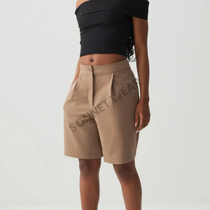 Trendy <b>Womens</b> <b>Bermuda</b> Casual Fashion <b>Shorts</b> With High Waist Fit And Soft Breathable Fabric Ideal For Outdoor Activities - Product Image 6