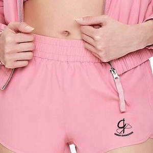 Ensembles de vêtements d'été décontractés à fermeture éclair pour femmes pour patchs personnalisés ensembles de hauts courts deux pièces à manches longues en plein air - Product Image 6