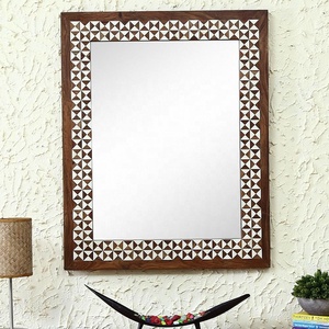 Espejo de madera de lujo para decoración de pared, marco de espejo de cuerpo entero, muebles de dormitorio, espejo decorativo para el hogar, madera maciza - Product Image 2