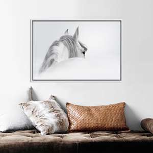 Elegant Printed <b>Canvas</b> Artwork: Animal Decor - Modern Wall Art,WHITE <b>FRAMED</b> <b>CANVAS</b> - Product Image 1