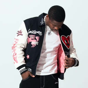 Chaqueta de Cuero Genuino para Hombre, Estilo Universitario, con Bordado, Mangas de Estilo Varsity, Ropa de Invierno Elegante e Inteligente, Personalizada, de Alta Calidad, con Forro de Lana - Product Image 6