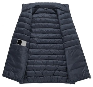 Custom Lightweight Waistcoat Warm Bubble <b>Packable</b> Sleeveless <b>Jacket</b> Plus Size Winter Men Duck Down Puffer Vest for Men - Product Image 3