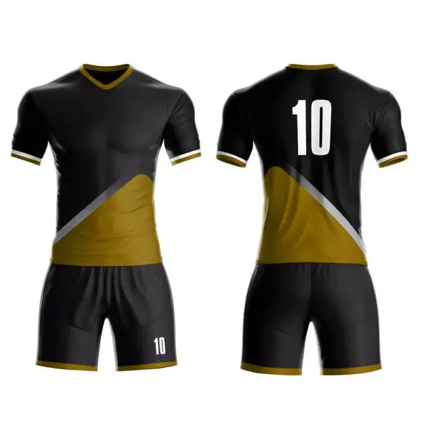 Novo Design Equipe Europeu Quick Dry Treinamento Futebol Jersey Para Homens Design Conjunto Completo De Futebol Kit.