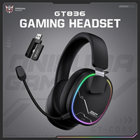 Headset Gaming Nirkabel Over-Ear dengan ANC (Active Noise Cancelling) Tahan Air untuk Suara Stereo untuk Game FPS
