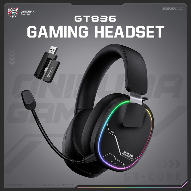 Wireless Over-Ear Gaming Headset with ANC Active Noise Cancelling Waterproof for Stereo Sound for FPS Games
