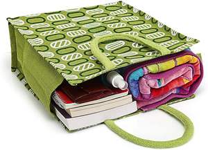 Bolsas de yute, diseño impreso personalizado, forma rectangular hecha a mano de alta calidad con asas, regalos de compras, fiestas de boda, bolsas utilizables - Product Image 4