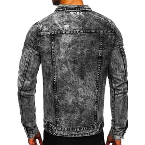 Jeans <b>Jackets</b> Heavyweight Jean <b>Jacket</b> With Fold Down <b>Sherpa</b> Collar Vintage Solid Color <b>Mens</b> <b>Jackets</b>, Man <b>Jackets</b>, <b>Jacket</b> for Man - Product Image 2