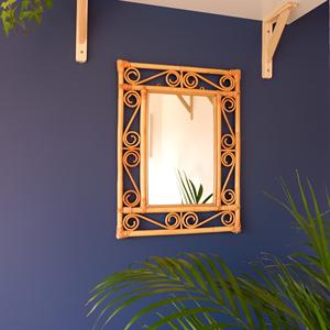 Handmade Classic <b>Bamboo</b> Mirror for Table and Wedding Decoration Carved Love Pattern From Vietnam - Product Image 3