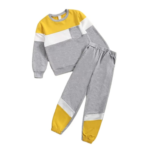 Chándal de estilo único 2025, chándal para niños, ropa informal lisa, ropa deportiva cómoda de moda para Fitness, chándal de bloques de Color - Product Image 1