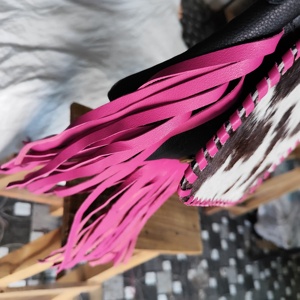 Premium Quality Cowhide Bohemian Style Autumn <b>Crossbody</b> <b>Bag</b> Fringe Western Saddle Blanket Fully Hand Tooling Custom Custom - Product Image 4