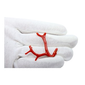 ปะการังสีแดงจากอิตาลีธรรมชาติขนาด13กะรัตติดเรียบอัญมณีหินหยาบขัดมันราคาขายส่ง - Product Image 1