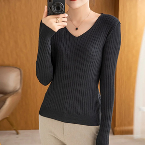 Suéter Corto Rojo para Mujer, Cuello Redondo, Algodón Grueso, Felpa, Ajustado, Manga Larga, Cómodo, Informal, para Invierno, Diseño Liso - Product Image 1