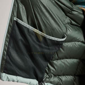 Chaqueta Bomber de invierno transpirable ligera para hombre hecha en fábrica, relleno de algodón de burbujas de alta calidad, acolchado cálido, letra XL con soporte - Product Image 6