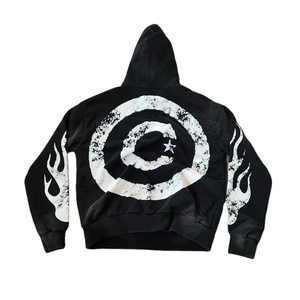 Sudaderas con Capucha Personalizadas de Algodón Grueso Lavado al Ácido para Hombre, Sudaderas con Capucha de Alta Calidad, Estilo Urbano, con Cremallera - Product Image 3