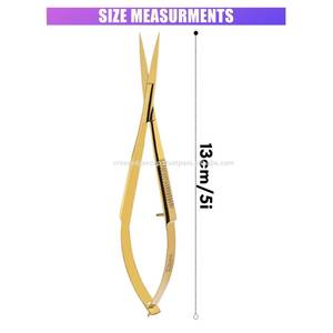 Fournisseurs d'usine Ciseaux à ressort Nano personnalisés Ciseaux à ressort droits pour poissons d'aquarium de 15 cm Outils chirurgicaux d'ophtalmologie - Product Image 4