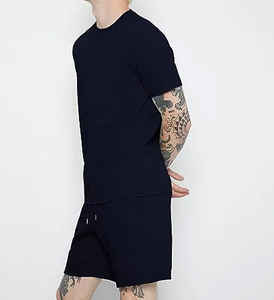 ชุดวอร์ม2024แขนสั้นสำหรับผู้ชายชุดวอร์มผ้าฝ้ายสองชิ้นสำหรับฤดูร้อน - Product Image 2