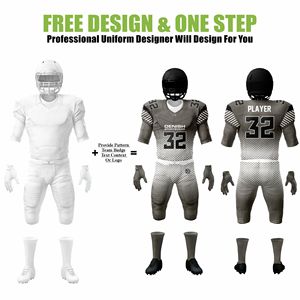 Kit de football américain pour jeunes personnalisé OEM en polyester respirant comprenant un logo imprimé de pantalon en jersey pour la pratique du jeu - Product Image 2