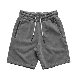 Pantalones cortos deportivos de gimnasio para hombre con tela de rizo de algodón rosa, precio al por mayor, MOQ bajo y duradero, pantalones cortos deportivos medios personalizados para adultos - Product Image 6