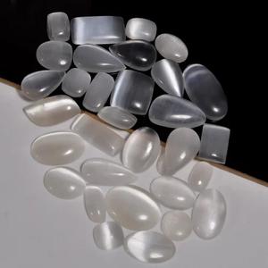 Cabochon de sélénite de haute qualité pierre en vrac à la main motif ange pierre précieuse pour la fabrication de bijoux de noël - Product Image 1