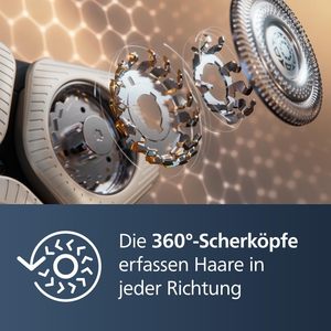 Philips Razor S9000 Prestige rasoir humide et sec pour hommes avec technologie SkinIQ, chargeur Qi, station de nettoyage, SP9885/35 - Product Image 5