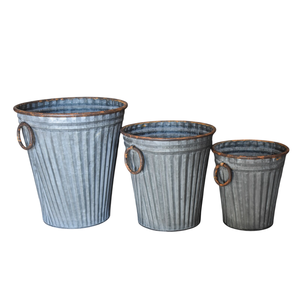 Macetas de Estilo Lujoso, Forma Redonda, Macetas Galvanizadas para Interiores, Macetas y Jardineras - Product Image 1