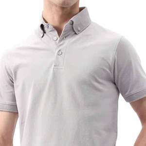 Polo de estilo informal de talla grande para hombre, tejido de punto transpirable de secado rápido, estampado sólido, ajuste seco, rendimiento de talla grande para hombre - Product Image 3