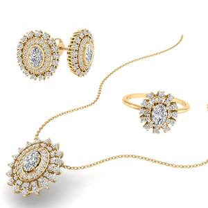 REYES Offre Spéciale boucles d'oreilles Moissanite en argent sterling 925 3.43Ct ensembles de bijoux conception personnalisée mariage cadeau de mariée bijoux pour femmes - Product Image 3