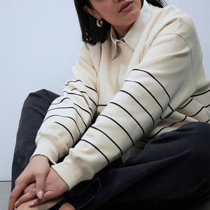 Nouveau design automne hiver plaine femme sweats lâche mode pull surdimensionné femmes col rond sweat - Product Image 4