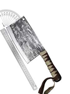 Couteau à découper artisanal en acier inoxydable personnalisé avec manche en cuir, design ambidextre, lame de 7 pouces pour la cuisine et la chasse - Product Image 3