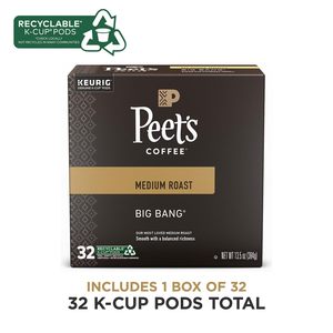 กาแฟของ Peet, คั่วกลาง Keurig K K-Cup pods-Big Bang, 32 Count 1กล่อง (32 K-Cup pods)