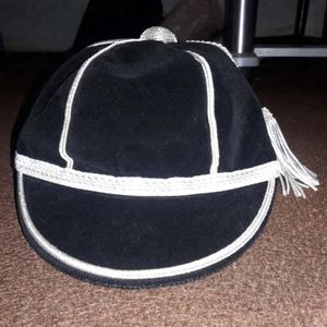 Premium Quality Velvet Sporty Dot <b>Design</b> Honour Rugby <b>Caps</b> Silver Braid Custom Color Option with Silver Fringe Tassel OEM/ODM - Product Image 5