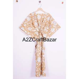 Vestido de Mujer al por Mayor, Estilo Kaftán Indio Hecho a Mano, Elegante y Sofisticado, Largo, de Algodón Puro, Ropa de Dormir, Kaftán, Ropa de Mujer - Product Image 5