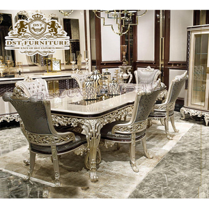 Ancient Design Carved Modern Style Solid Teak Wood Handcrafted Dining <b>Table</b> with Customized Size Durable for Dining Room USA - Product Image 1