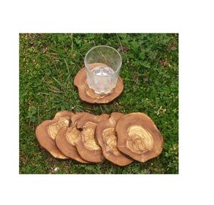 Sous-verres en bois faits à la main de vente chaude de qualité supérieure avec les meilleurs sous-verres tendance de conception d'émail fabriqués en Inde - Product Image 2