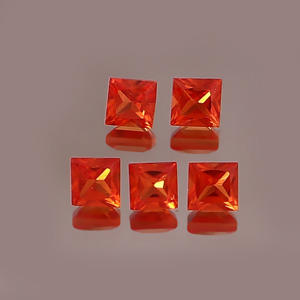 Zafiro Rojo Cultivado en Laboratorio, Corte Cuadrado de 9 mm, Facetado, Calibrado, Gema Suelta Certificada, Proveedor Mayorista de Piedras para Joyería KKS - Product Image 1