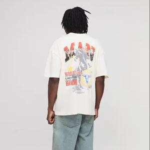 เสื้อยืดคอกลมแขนยาวทรงโอเวอร์ไซส์ลายปักดอกไม้แบบสั่งทำพิเศษสำหรับผู้ชาย ปี 2025 ผ้าฝ้าย 100% น้ำหนัก 220 กรัม พรีเมียม - Product Image 1