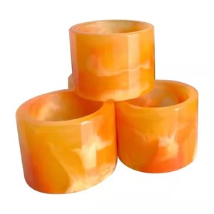 Rond de serviette orange élégant Accessoire de décoration de table élégant Parfait pour les mariages, les fêtes, les tables à manger et la décoration de la maison - Product Image 4